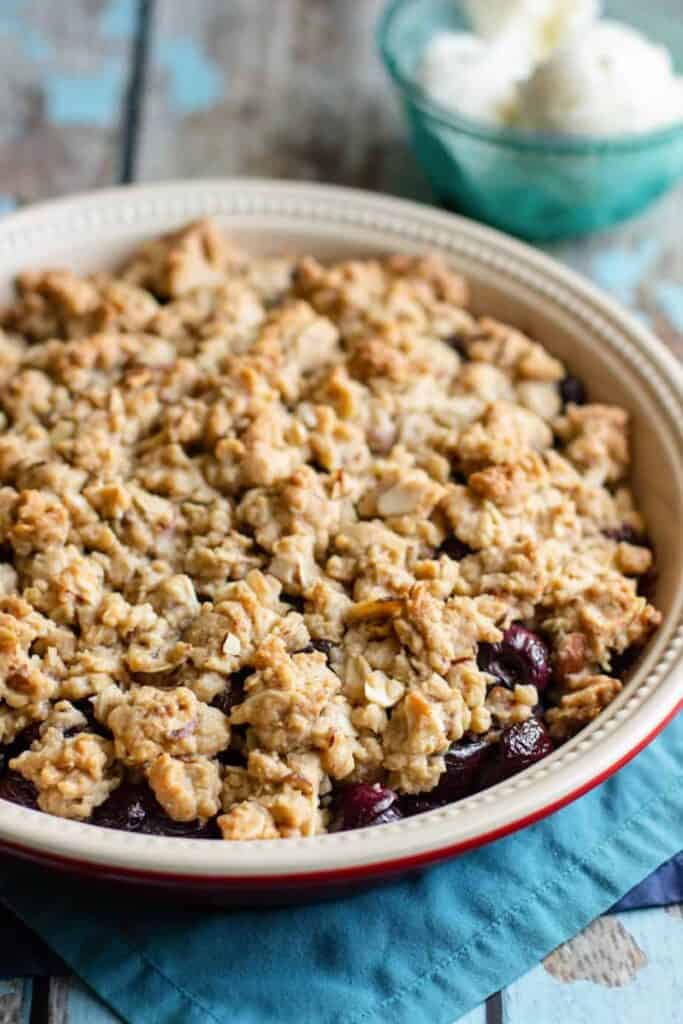 Homemade Cherry Crisp | A Nerd Cooks