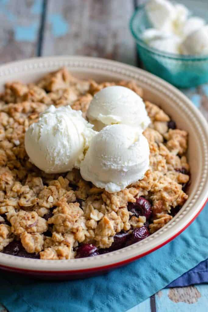 Homemade Cherry Crisp | A Nerd Cooks