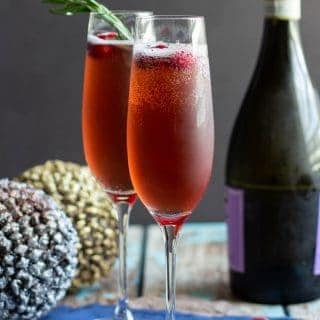 Cranberry Rosemary French 75 | A Nerd Cooks