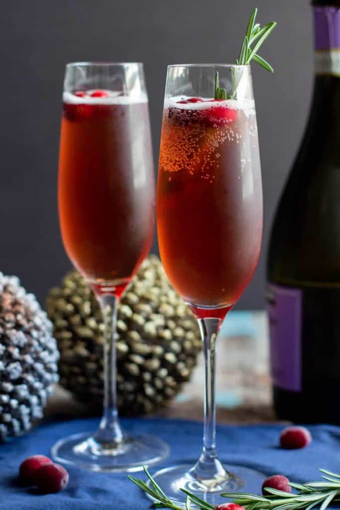 Cranberry Rosemary French 75 | A Nerd Cooks