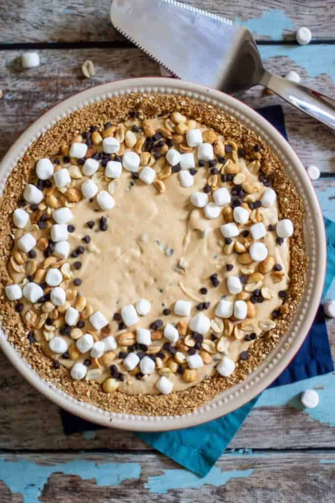 Peanut Butter Marshmallow Pretzel Pie | A Nerd Cooks