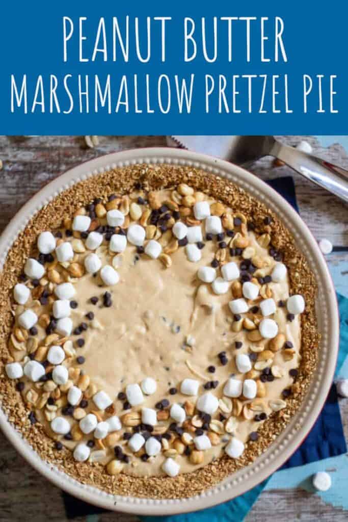Peanut Butter Marshmallow Pretzel Pie | A Nerd Cooks