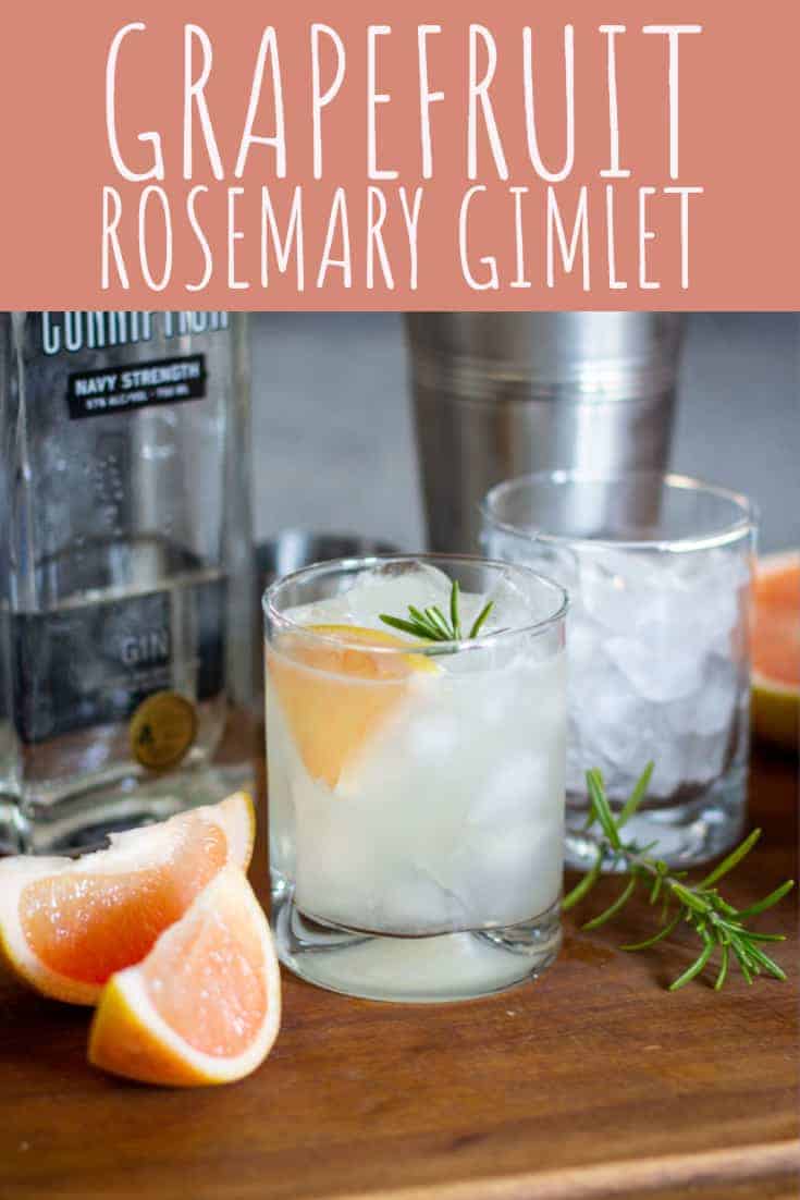 Gin, rosemary, and grapefruit were meant to be together in this refreshing gimlet. #cocktail #gin #rosemary #grapefruit