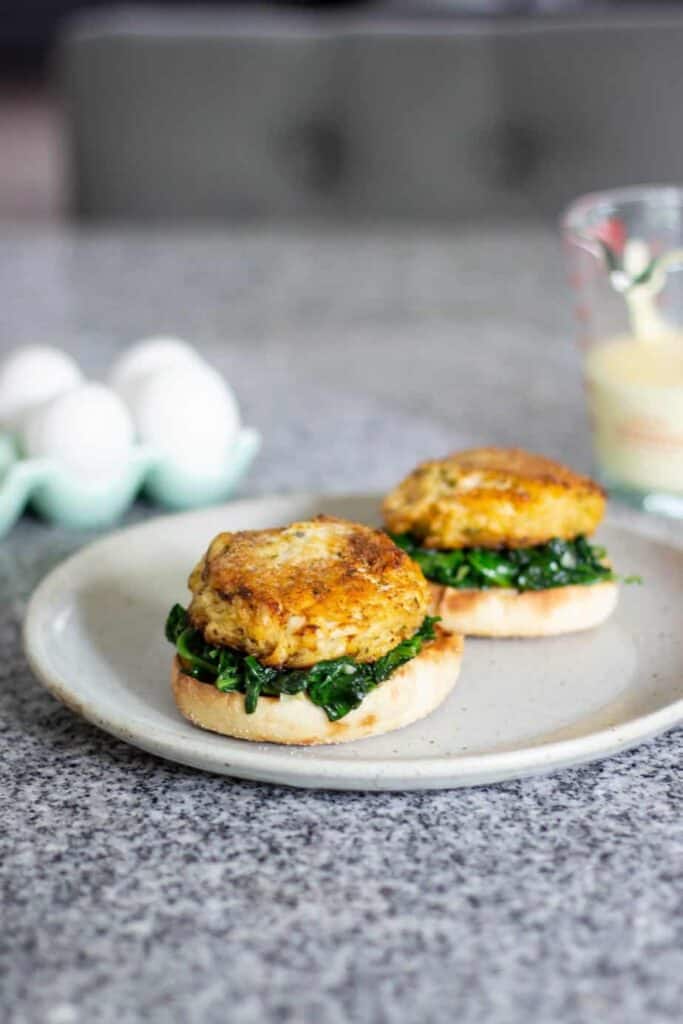 Crab Cake Eggs Florentine (Sous Vide) | A Nerd Cooks