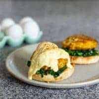 Crab Cake Eggs Florentine (Sous Vide)