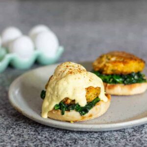 Crab Cake Eggs Florentine (Sous Vide) | A Nerd Cooks