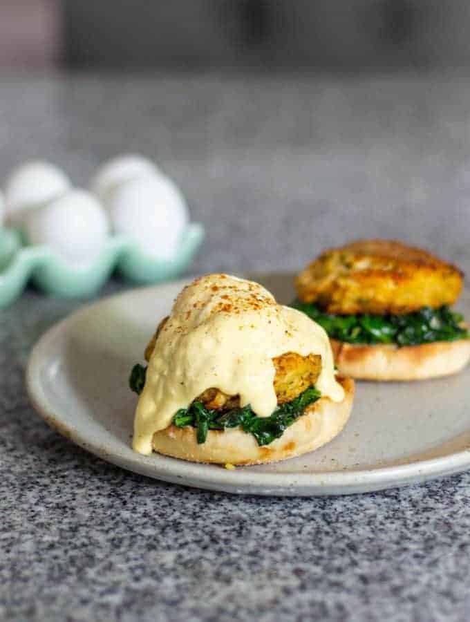 Crab Cake Eggs Florentine (Sous Vide) | A Nerd Cooks