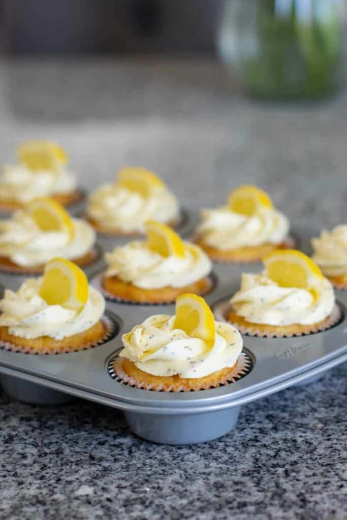 Lemon Poppy Seed Cupcakes | A Nerd Cooks