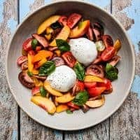 Nectarine and Burrata Caprese Salad