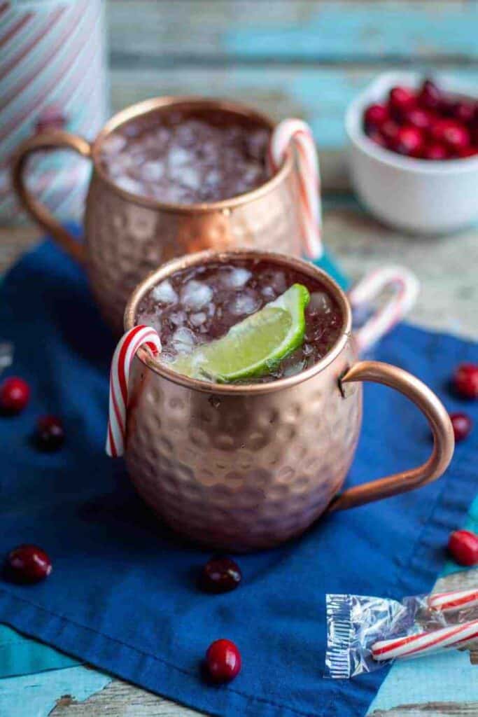Candy Cane Moscow Mules | A Nerd Cooks