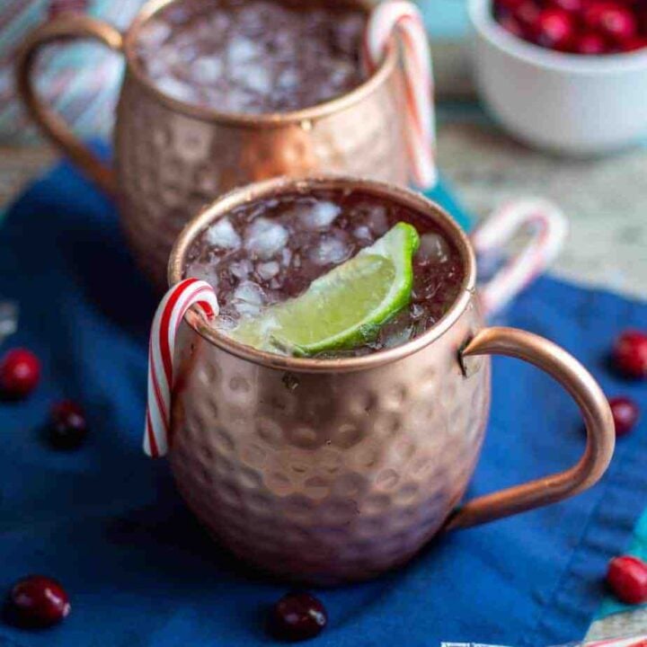 Candy Cane Moscow Mules | A Nerd Cooks