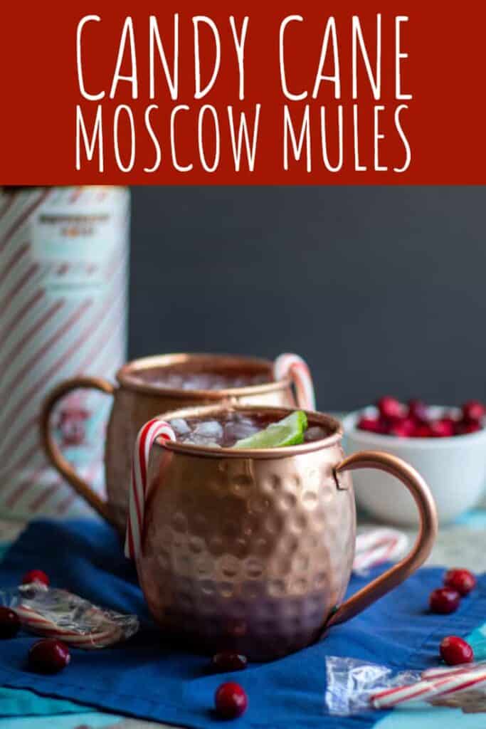 Festive Candy Cane Moscow Mules - A Nerd Cooks
