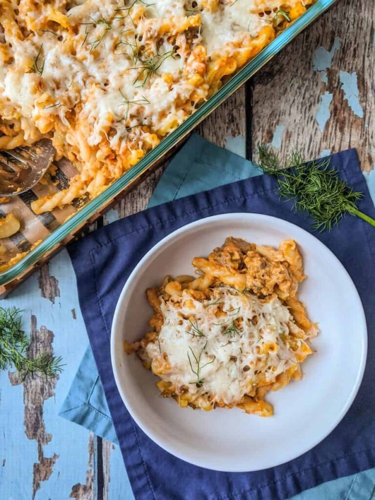 Pumpkin and Sausage Pasta Bake | A Nerd Cooks