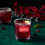 two glasses of cranberry margaritas