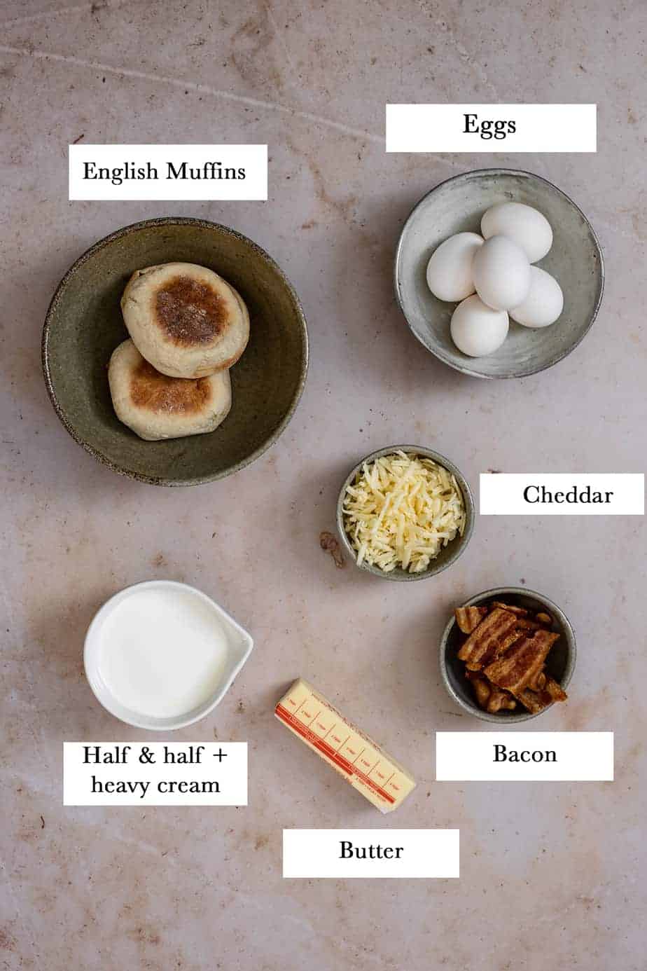 ingredients used to make english muffin breakfast casserole