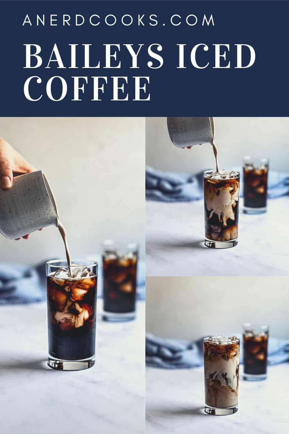 pinterest pin for Baileys Iced Coffee