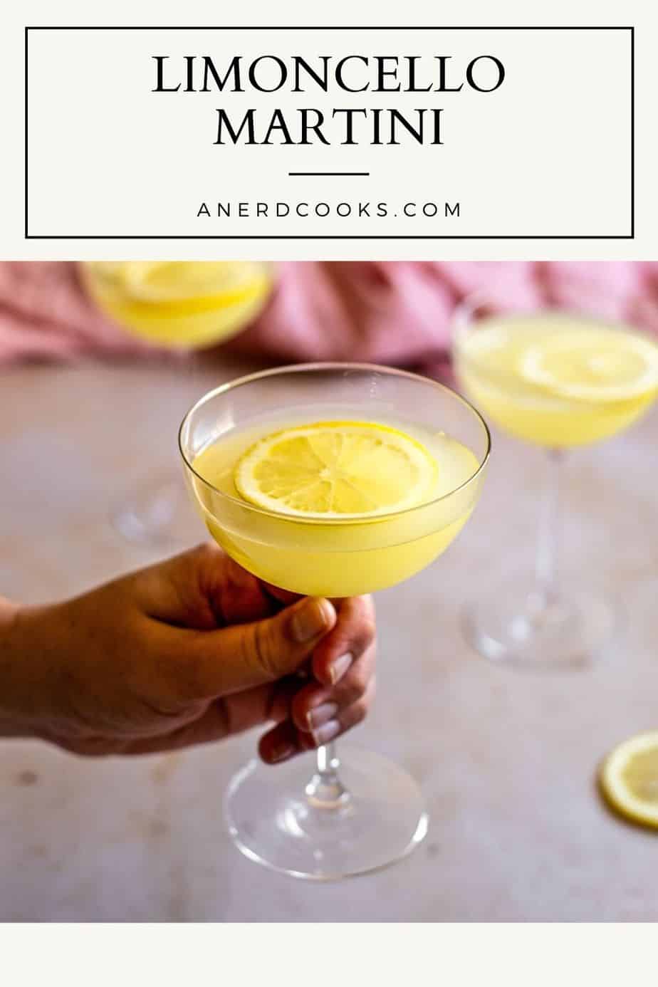 pinterest pin for limoncello martini