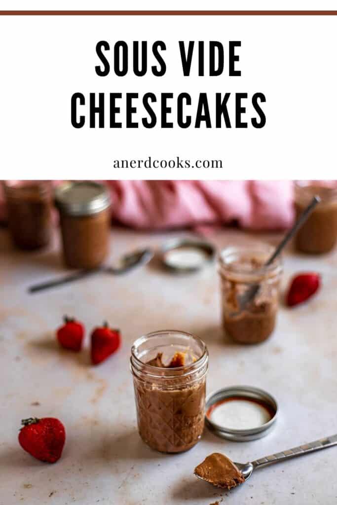 pinterest pin for sous vide cheesecakes