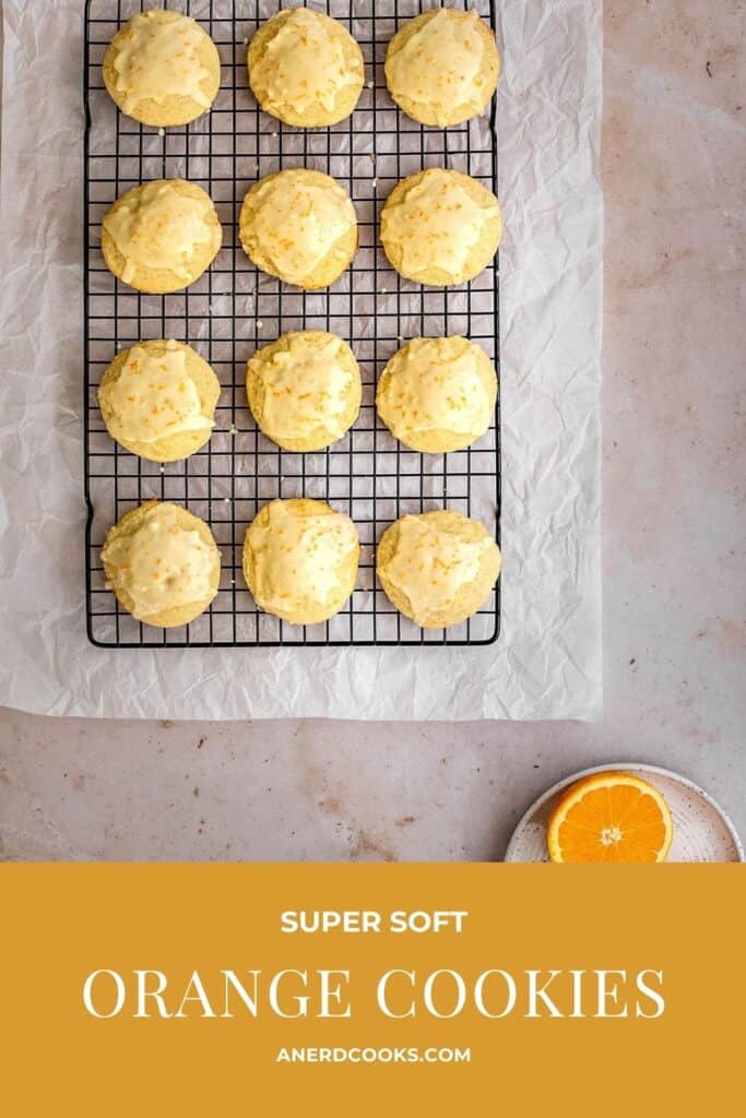 pinterest pin for orange cookies