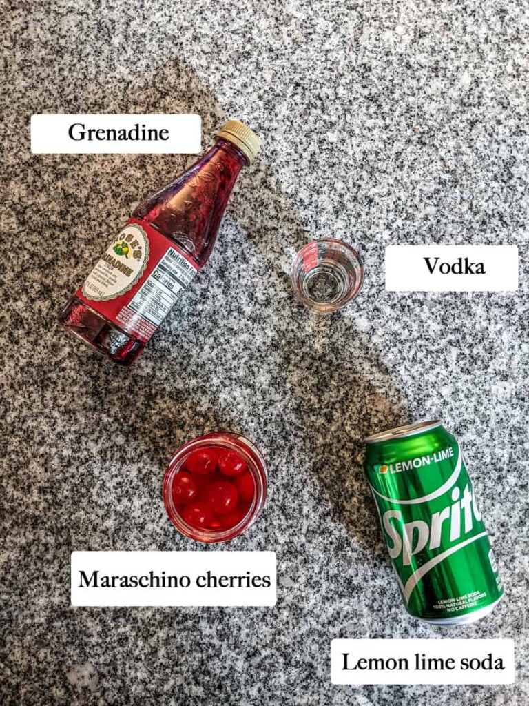 ingredients to make dirty shirley