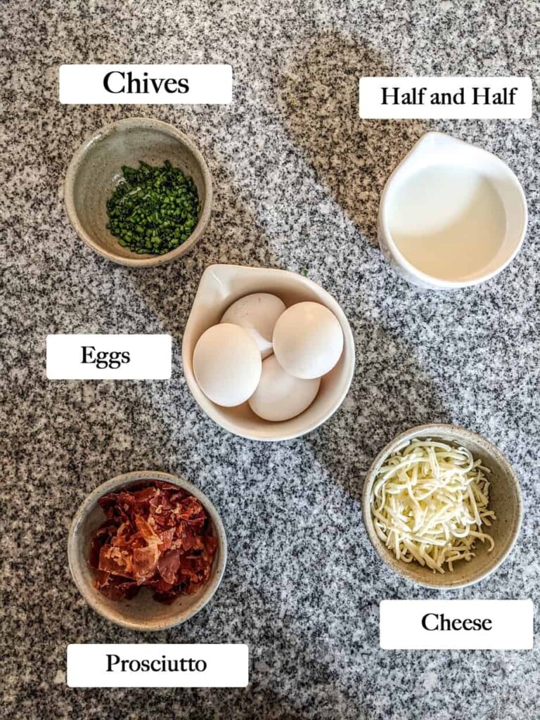 ingredients for making sous vide eggs