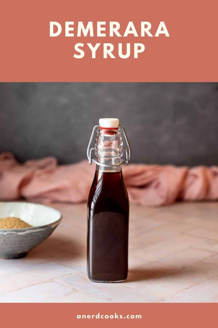 pinterest pin for demerara syrup