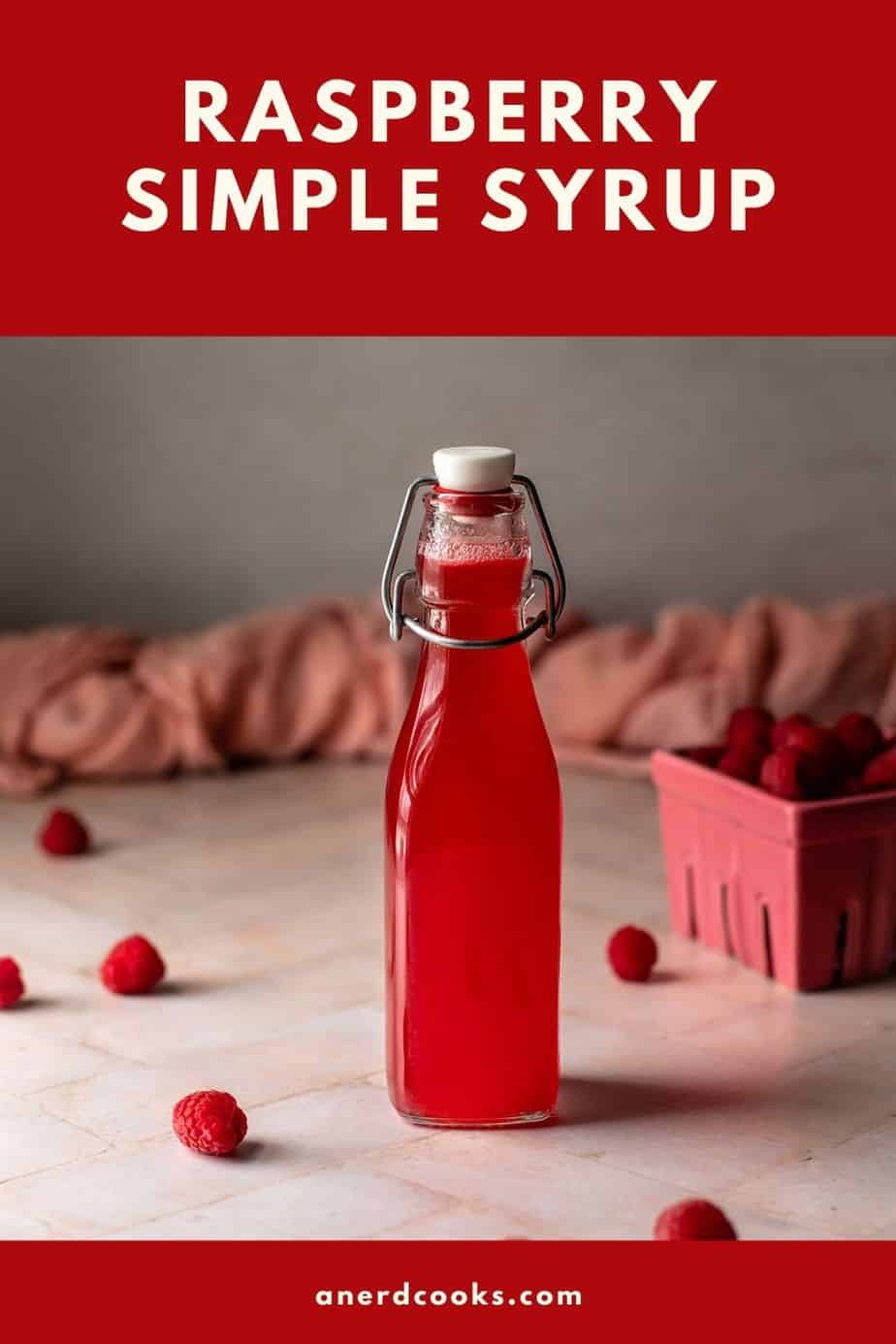 pinterest pin for raspberry simple syrup