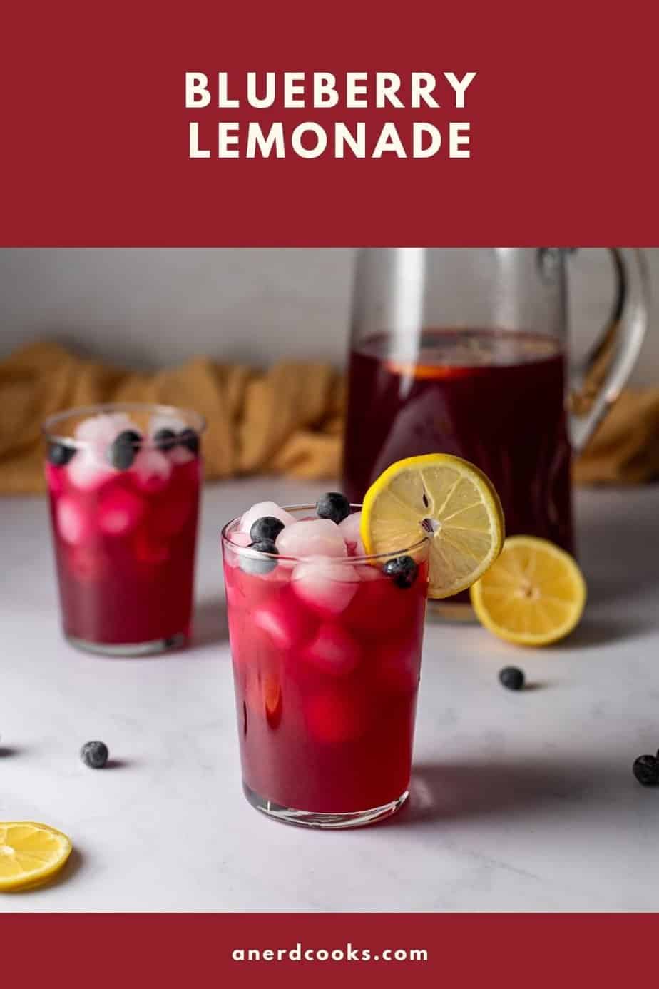 pinterest pin for blueberry lemonade