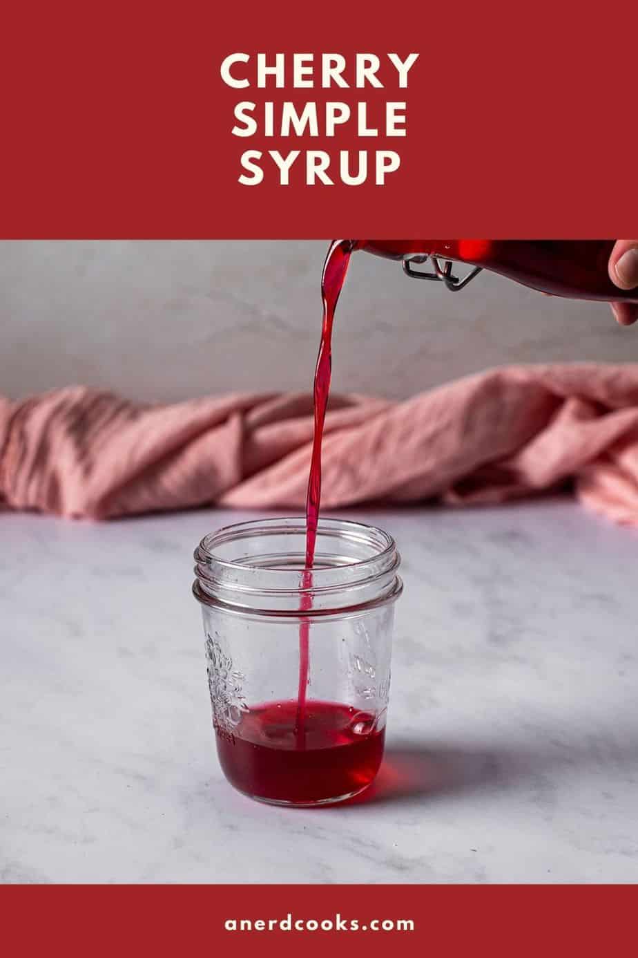 pinterest pin for cherry simple syrup