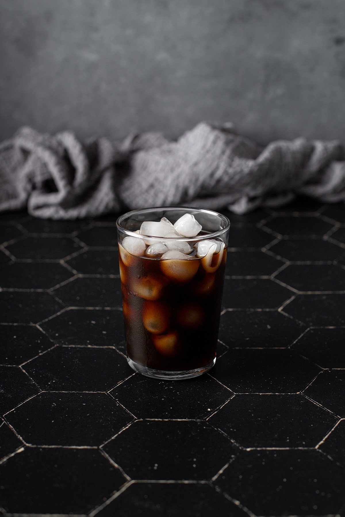 a glass of cold brew coffee