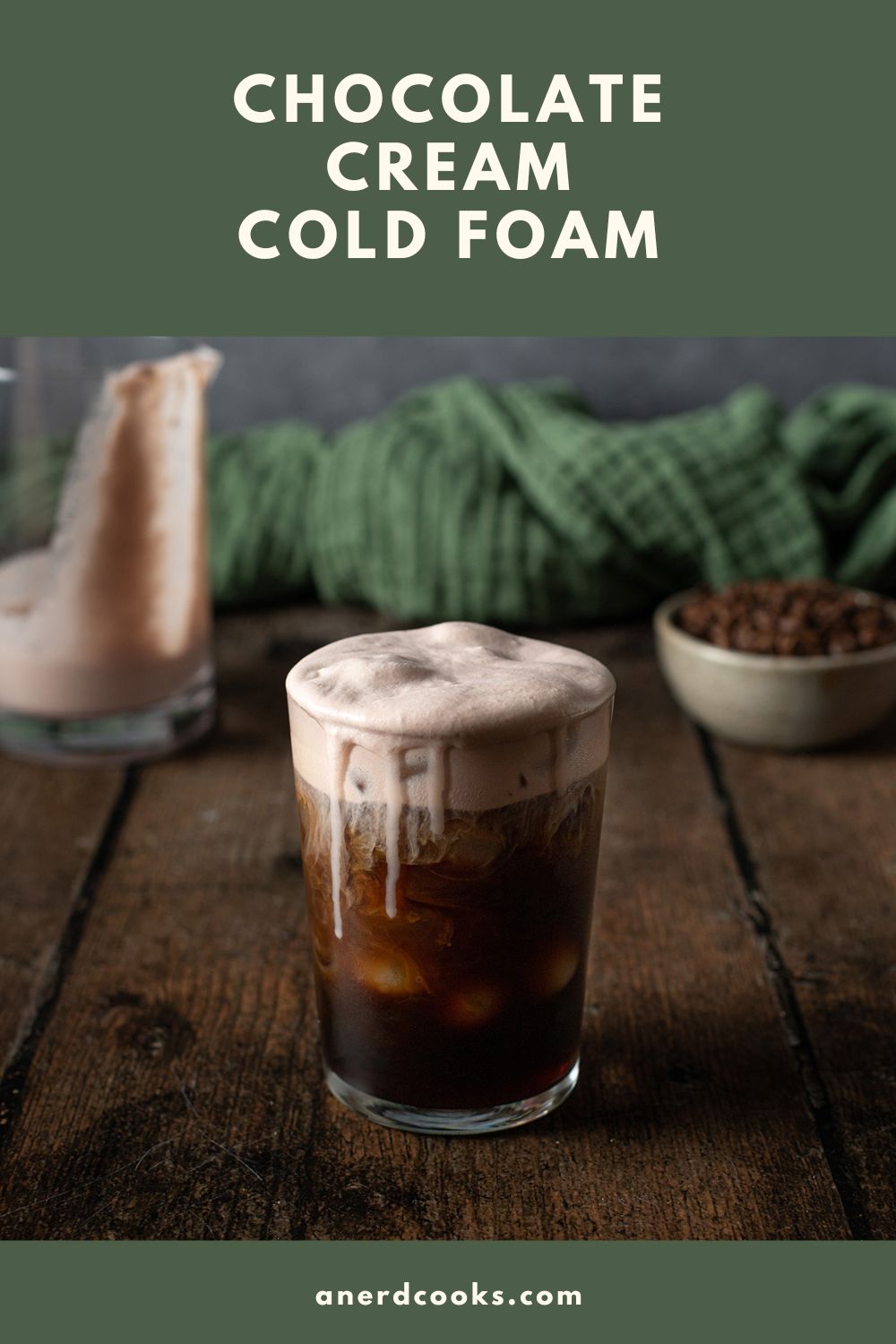 pinterest pin for chocolate cream cold brew