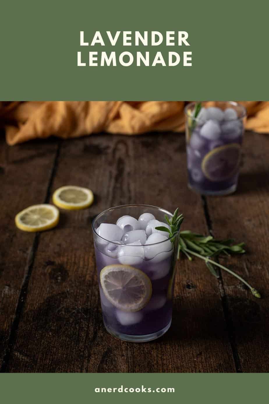 pinterest pin for lavender lemonade