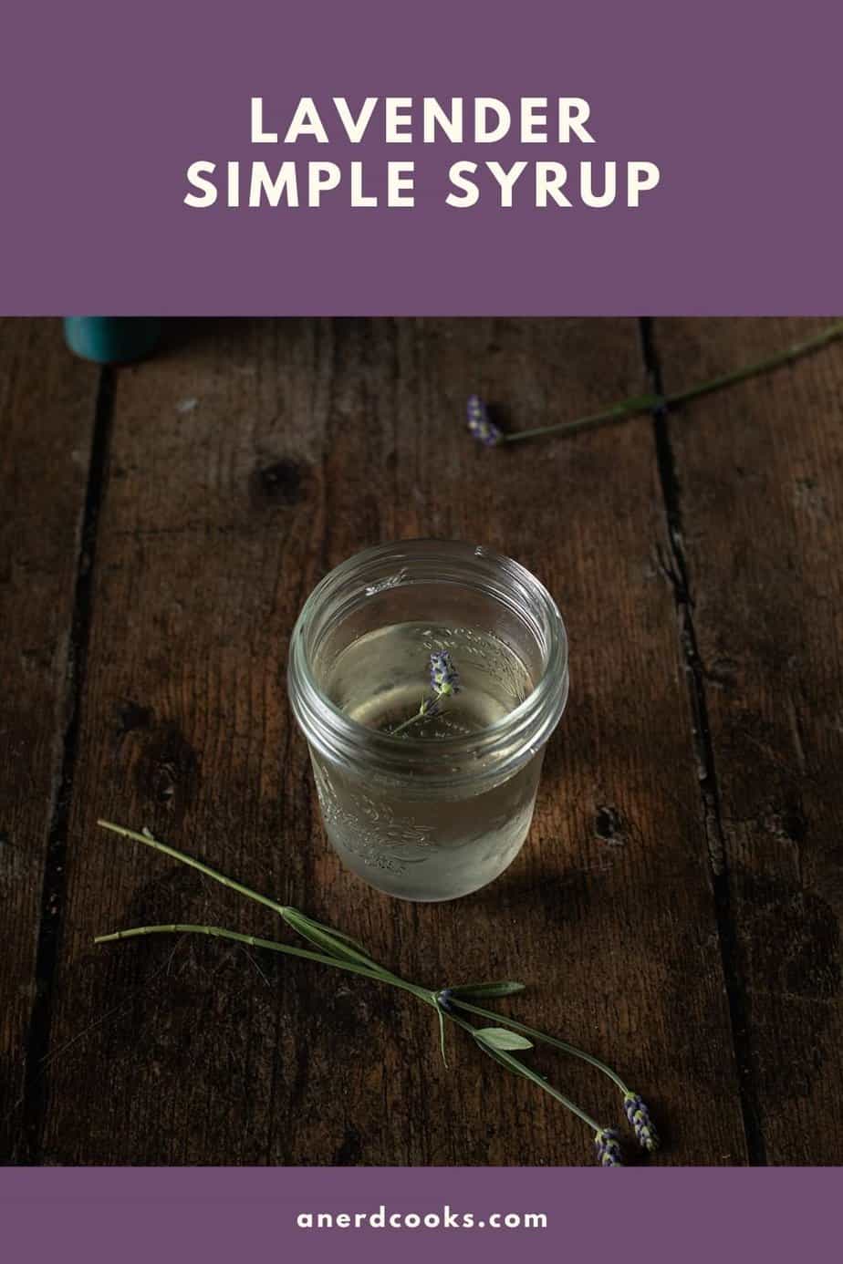 pinterest pin for lavender simple syrup