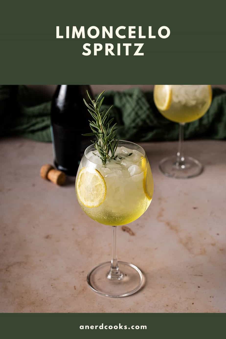 pinterest pin for limoncello spritz