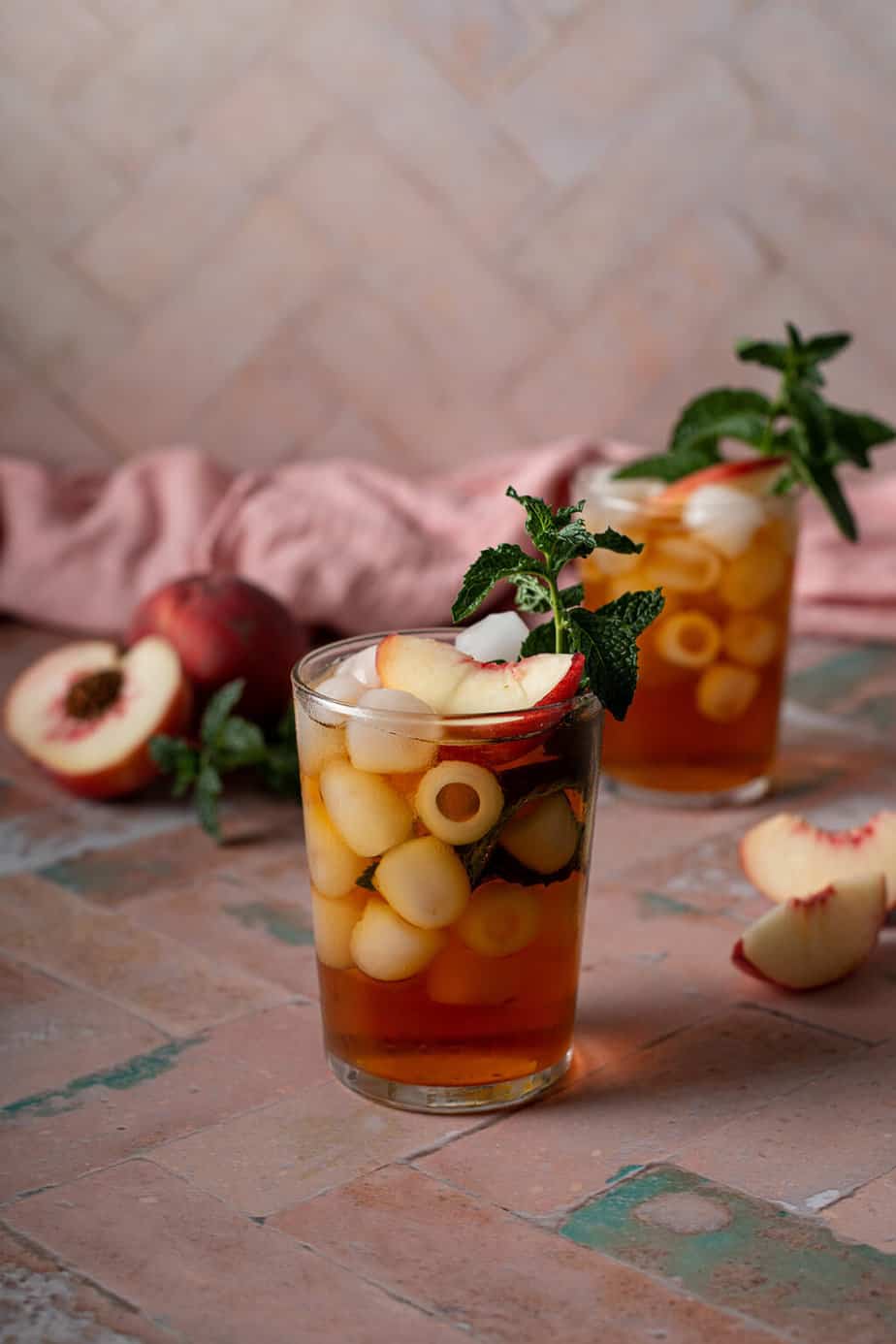 Summer Peach-Lavender Iced Tea - A Life Delicious