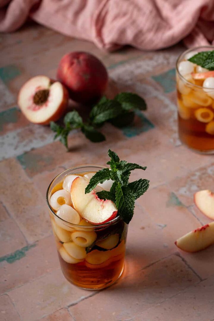 Peach Iced Tea – Libations and Lattes