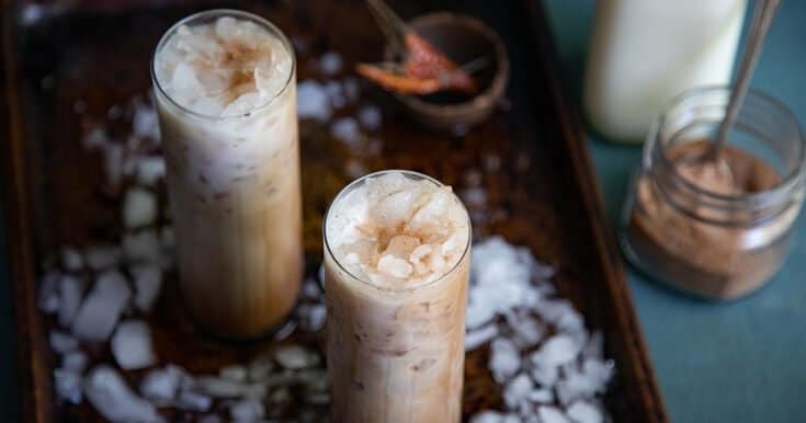 Vanilla Bean Horchata Iced Coffee - Nutmeg Nanny