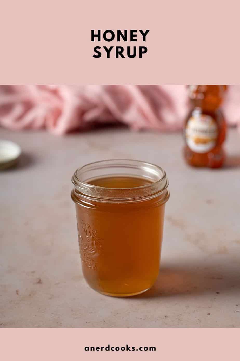 pinterest pin for honey syrup