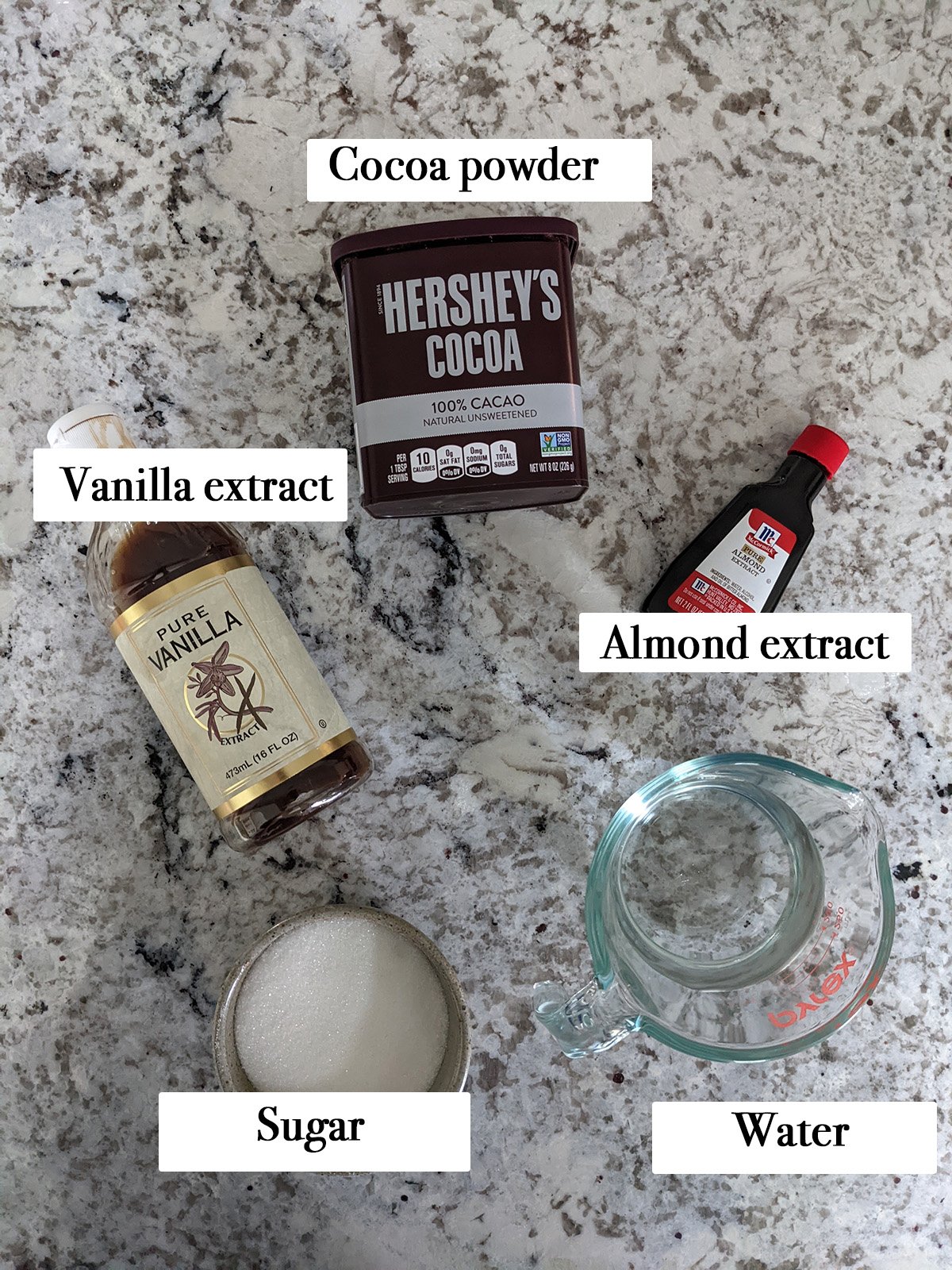 ingredients for irish cream syrup