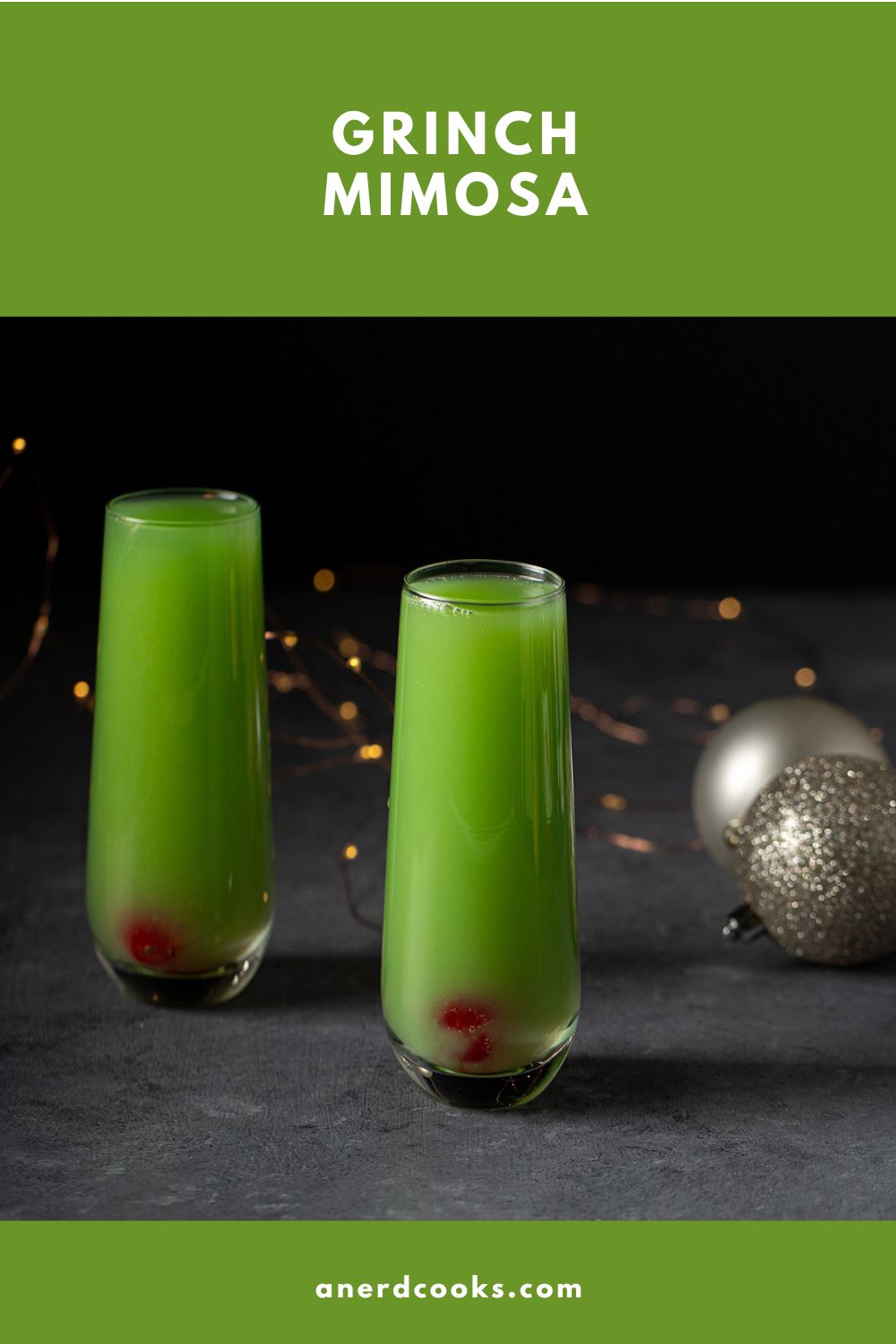 pinterest pin for grinch mimosa
