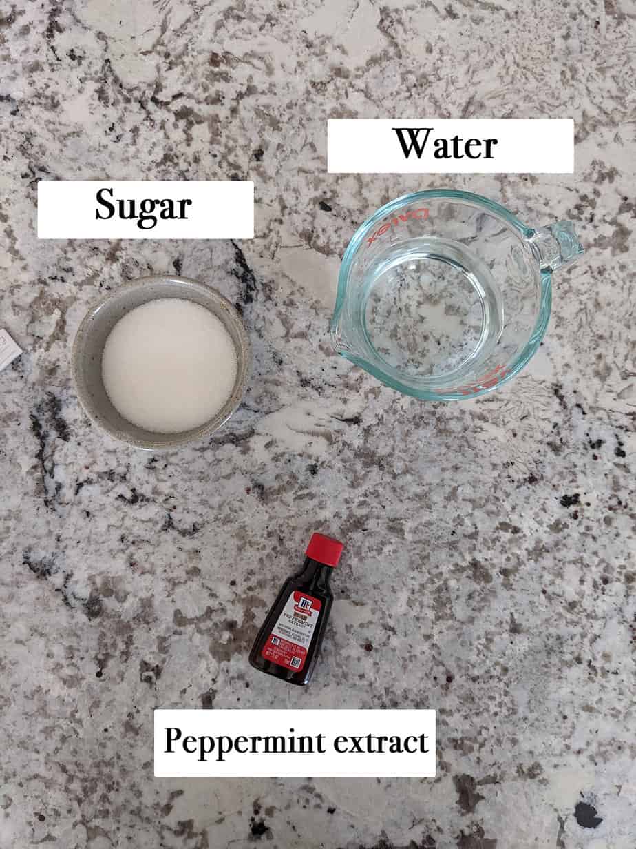 ingredients for peppermint syrup