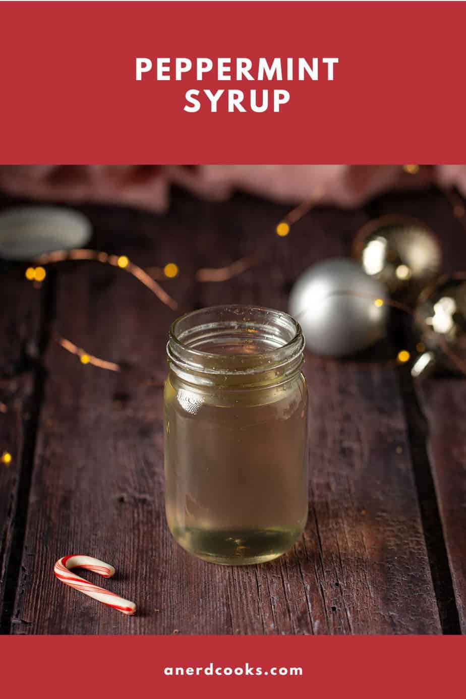 pinterest pin for peppermint syrup