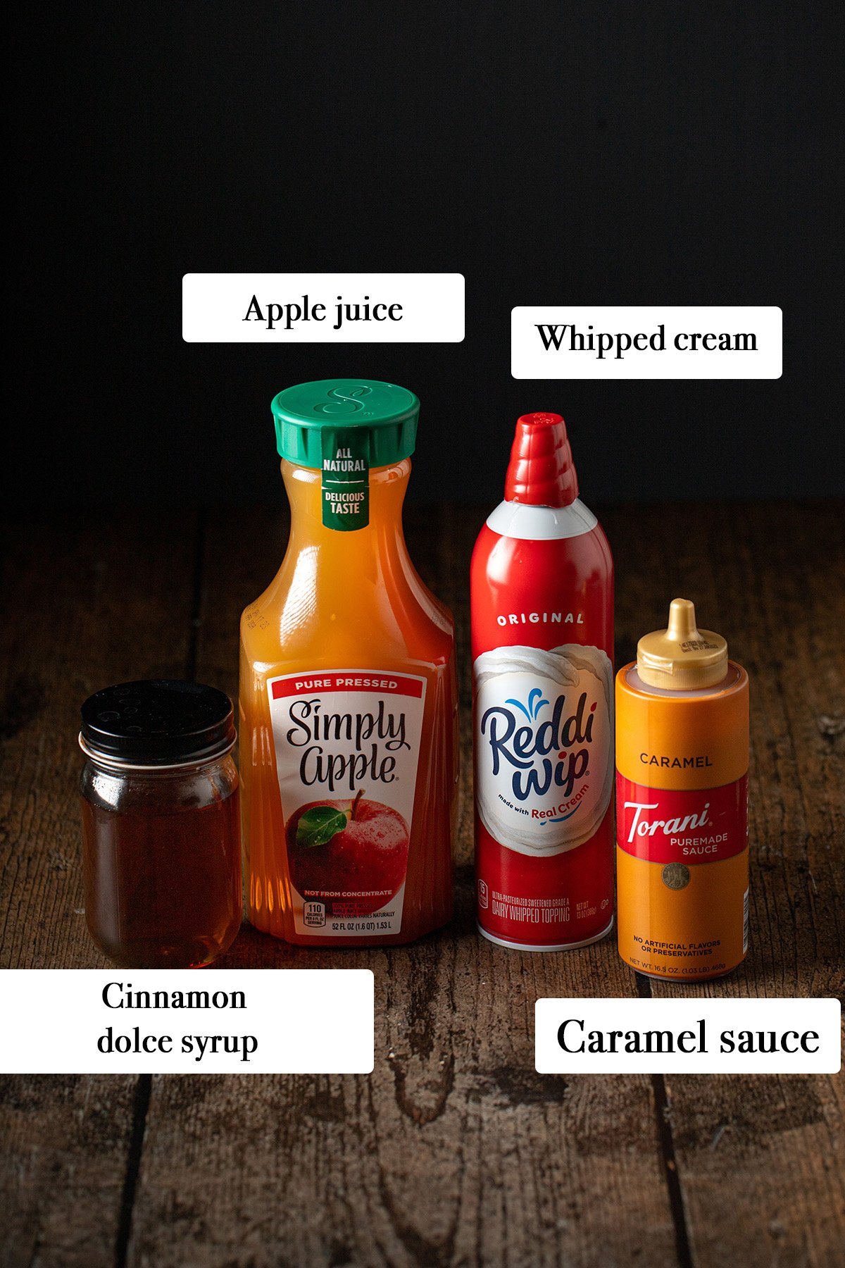 ingredients for making caramel apple spice