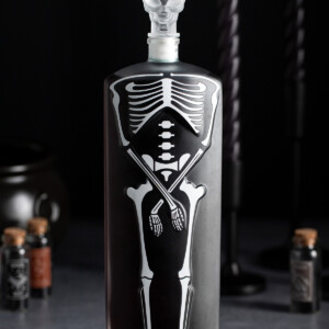 a bottle of black vodka.