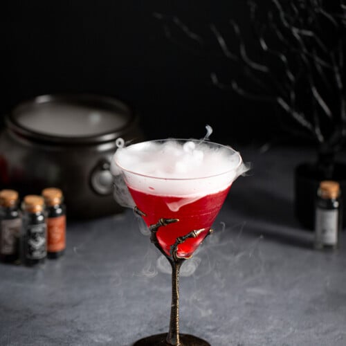halloween cocktails dry ice