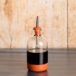 a small bottle of brown sugar syrup.