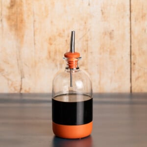 a small bottle of brown sugar syrup.